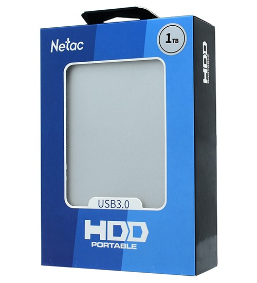 Накопитель внешний HDD 2.5" 1Тб Netac  NT05K330N-001T-30SL 8Мб 5400 об/мин,серебристый,rtl