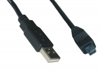 Кабель USB AM - miniBM 4pin,0.75м-1.5м,черный,oem