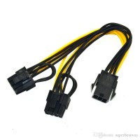 Кабель-адаптер 6pin(F,PCI-E)?2*6+2pin(M,PCI-E),0,2м,oem