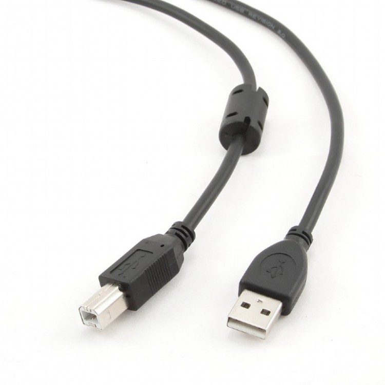 Кабель USB(AM)-USB(BM) для принтера,1.8м,Gembird CCF-USB2-AMBM-6,черный,пакет