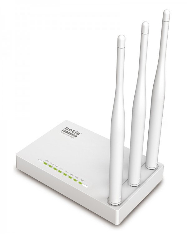 Маршрутизатор Wi-Fi Netis WF2409E, 4*100 Мбит/сек , внешний, белый, rtl