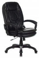 Кресло руководителя Бюрократ CH-868N/BLACK, черное, экокожа/экокожа