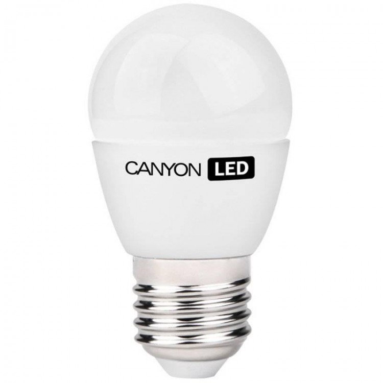 Лампа LED шарообразная/матовая Canyon E27, 3.3Вт(25Вт), 2700К(теплый), 150°, 250Лм, 50000ч., 45*84 мм(PE27FR3.3W230VW)