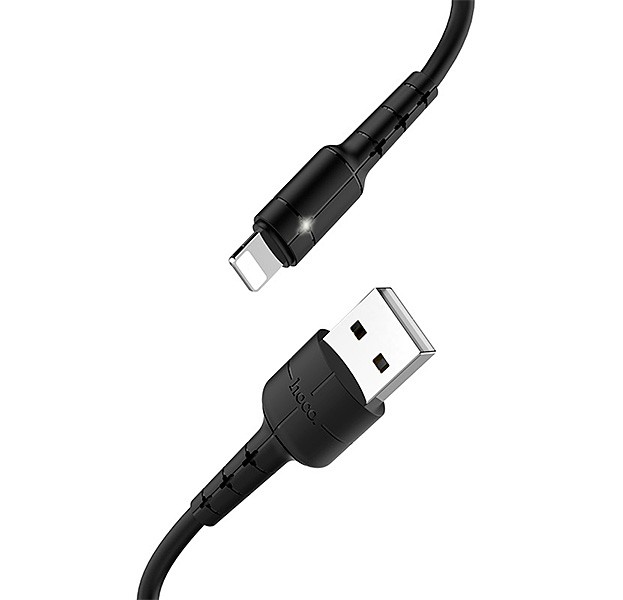 Кабель USB-Lightning(8pin),1.2м,Hoco X30,черный,rtl