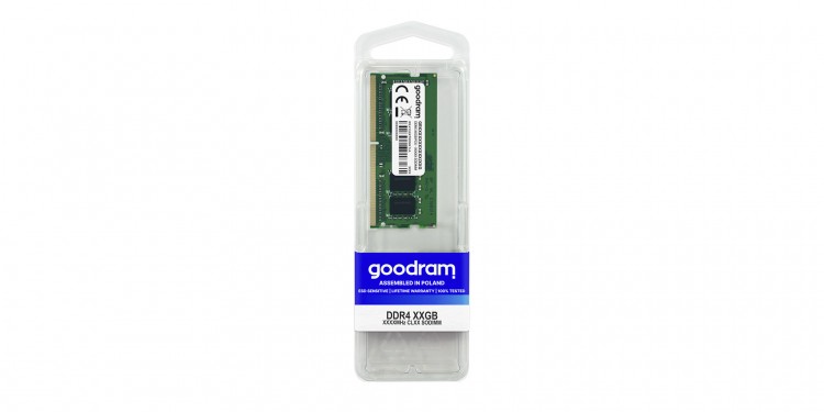 Модуль памяти SODIMM DDR4 4Гб, 2400 МГц, 19200 Мб/с, Goodram GR2400S464L17S/4G, блистер