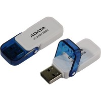 Накопитель USB 2.0, 32Гб Adata UV240 AUV240-32G-RWH,белый, пластик