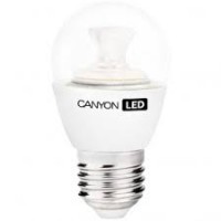 Лампа LED шарообразная/прозрачная Canyon E27, 6Вт(40Вт), 2700К(теплый), 150°, 470Лм, 50000ч., 45*84 мм(PE27CL6W230VW)