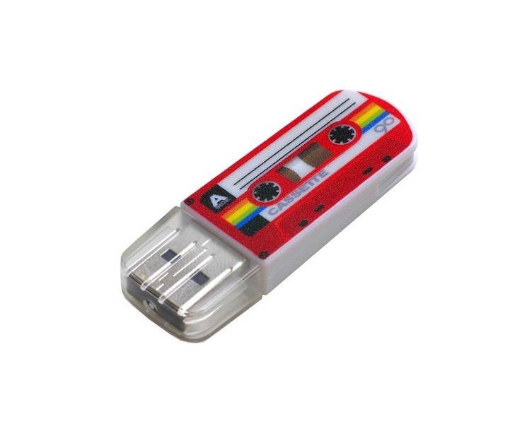 Накопитель USB 2.0 ,16Гб Verbatim Mini Cassette Edition,красный, пластик