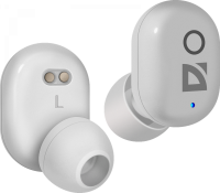 Гарнитура Bluetooth Defender Twins 905,стерео,беспроводная,белая,rtl
