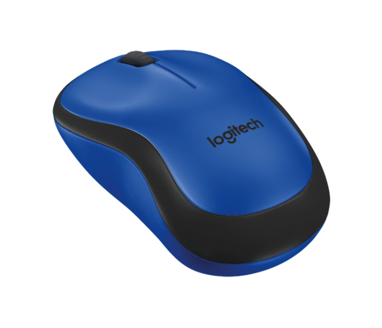Мышь беспроводная Logitech M220 Silent, синий, оптическая, 1000dpi, USB(для приёмника), блистер