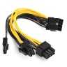 Кабель-адаптер 8pin(F,PCI-E)?2*(6+2) pin(M,PCI-E),0,2м,oem