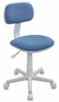 Кресло детское Бюрократ CH-W201NX/26-24, белое/синее, ткань/ткань