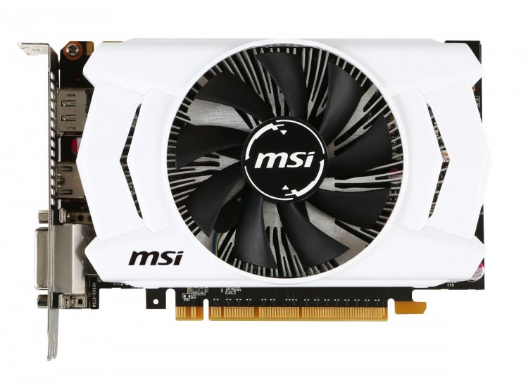 Видеокарта MSI GTX 950 2GD5 OC NVidia GTX950 1253 МГц/1076 МГц PCI-E 3.0 2Гб 6610МГц  128бит DisplayPort, DVI-D, DVI-I, HDMI  912-V809-1807