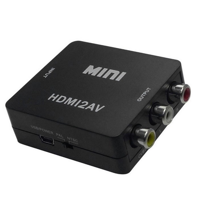 Адаптер HDMI(F) ? 3*RCA, HDMI2AV,черный,rtl