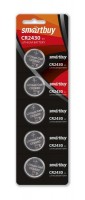 Литиевая батарейка CR2430 SmartBuy,3В,1 шт,блистер