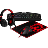 Клавиатура+мышь+коврик+наушники игровые, с подсветкой Redragon  S101-BA черные,USB,rtl