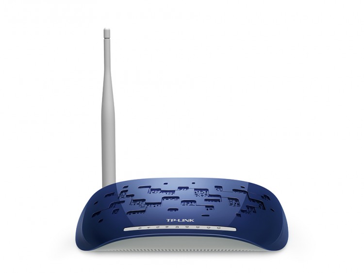 Маршрутизатор ADSL с Wi-Fi TP-Link TD-W8950N, 4 порта 10/100 Мбит/сек , внешний, синий, rtl(коробка)