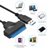 Кабель-адаптер USB 3.0-SATA 22pin,0.1м,Orient UHD-502N,черный,пакет