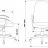 Кресло руководителя Бюрократ CH-808LT/#G, серое, ткань/ткань