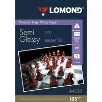 Фотобумага A4 Lomond Premium Photo Paper односторонняя полуглянцевая струйная 185 г/кв.м 20 листов, 