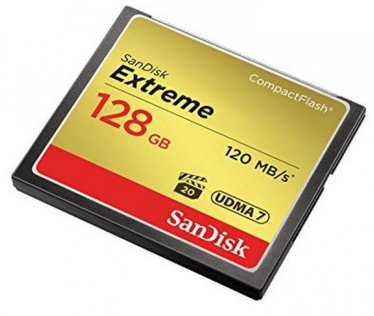 Карта памяти Compact Flash 128Гб/800x/UDMA 7,SanDisk Extreme Pro ...