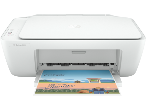 МФУ струйное HP DeskJet 2320, A4, цветное(4 цвета), 7,5 стр/мин/5,5 стр/мин, белое