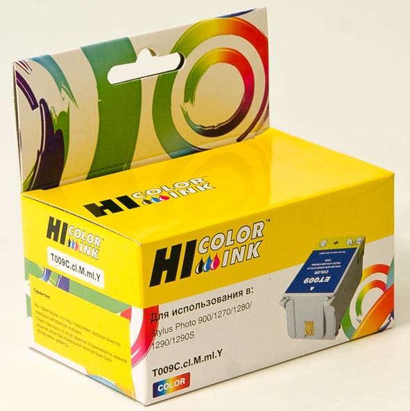 Картридж Hi-Black T009C.cl.M.ml.Y трехцветный для Epson Stylus Color 900/1270/1280/1290/1290S, T009401