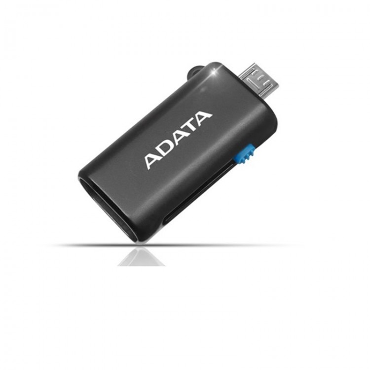 Картридер внешний Adata AOTGMRBK microUSB, черный, блистер