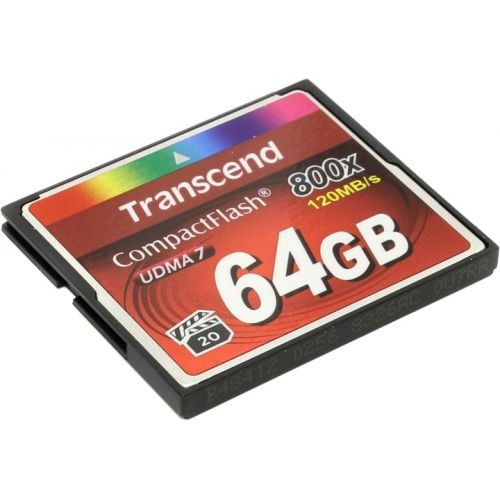 Карта памяти Compact Flash 64Гб/800x/UDMA 7,Transcend Premium 800x(TS64GCF800)