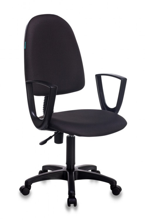 Кресло рабочее компактное Бюрократ CH-1300N/BLACK Престиж+ 15-21, черное, ткань/ткань
