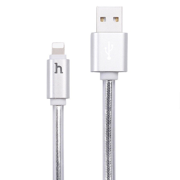 Кабель USB-Apple(8pin),1.2м,Hoco UPL12,серебристый,rtl