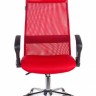 Кресло руководителя Бюрократ KB-6N/SL/R/TW-97N, красное, ткань/сетка+искусственная кожа