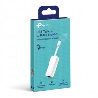 Сетевая плата TP-Link UE300C, 1*10/100/1000 Мбит/сек, USB Type C, белая, rtl