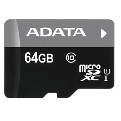 Карта памяти(б/адап),microSDXC 64Гб/Class 10,Adata (AUSDX64GUICL10-R)