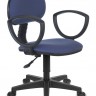 Кресло рабочее компактное Бюрократ CH-213AXN/PURPLE 10-352, темно-синее, ткань/ткань