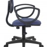 Кресло рабочее компактное Бюрократ CH-213AXN/PURPLE 10-352, темно-синее, ткань/ткань