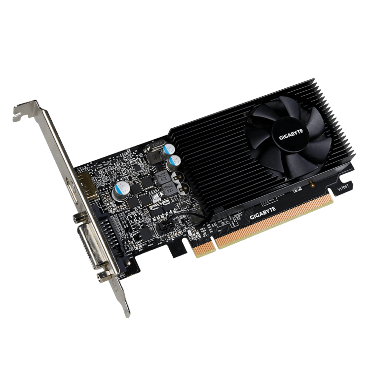 Видеокарта Gigabyte GV-N1030D5-2GL OEM NVidia GeForce GT1030 1252МГц (1506МГц Boost) PCI-E 3.0 2Гб 6008 МГц 64 бит DVI-D, HDMI GV-N1030D5-2GL OEM