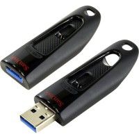 Накопитель USB 3.0, 64Гб SanDisk Ultra SDCZ48-064G-U46,черный, пластик