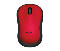 Мышь беспроводная Logitech M220 Silent, красная, оптическая, 1000dpi, USB(для приёмника), блистер