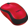Мышь беспроводная Logitech M220 Silent, красная, оптическая, 1000dpi, USB(для приёмника), блистер