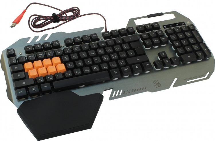 Клавиатура игровая A4Tech Bloody B418 Grey (29200) черный/серый,USB,rtl
