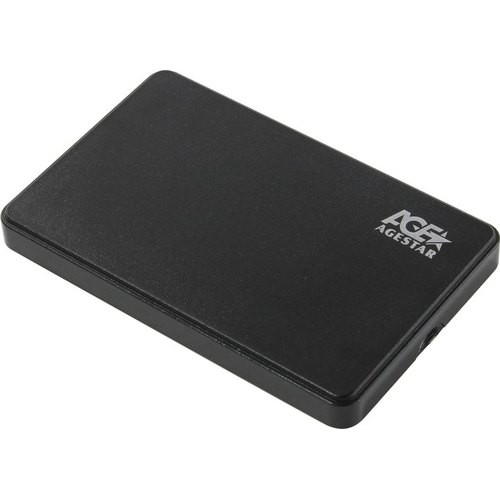 Внешний бокс AgeStar 3UB2P2, 2.5", USB 3.0, пластик, черный, rtl