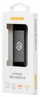 Картридер внешний Digma CR-СU2520-G USB 2.0/USB Type C, для SD,microSD,TF серый, rtl