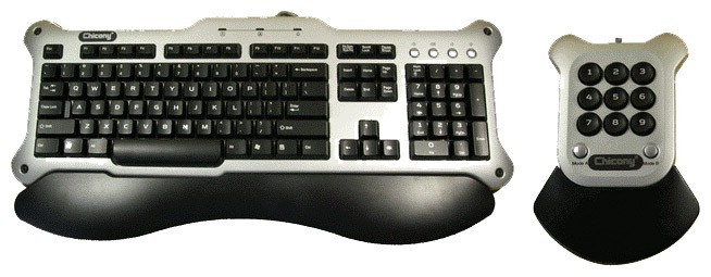 Клавиатура Chicony  KU-0573  черный/серый USB