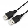 Кабель-удлинитель USB(AM)-USB(AF),0,5м,Гарнизон GCC-USB2-AMAF-0.5M,черный,пакет
