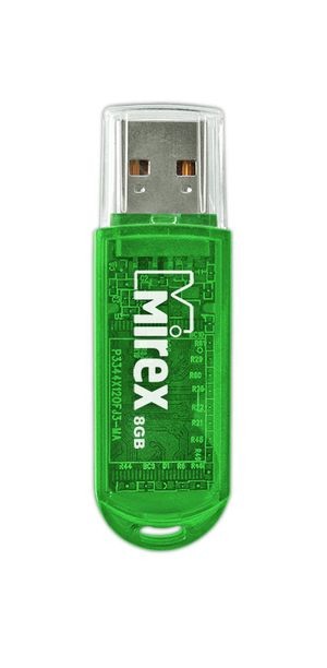 Накопитель USB 2.0 ,8Гб Mirex Color Blade Elf,зеленый, пластик