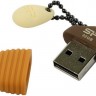 Накопитель USB 2.0, 32Гб Silicon Power Touch T30 SP032GBUF2T30V1E,коричневый, резина