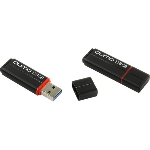 Накопитель USB 3.0 ,128Гб Qumo Speedster QM128GUD3-SP-black,черный, пластик