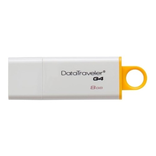Накопитель USB3.1 8Гб Kingston DataTraveler G4 , белый/желтый