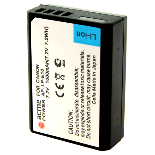 АКБ д/фотоаппарата,Acme Power AP-LP-E10, 7,4В/1000мАч, для Canon EOS 1100D Canon Rebel T3